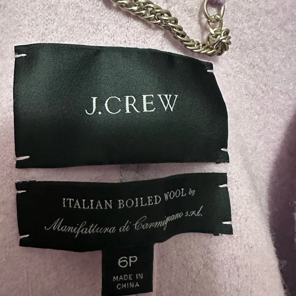 J. Crew Double-Breasted Lilac Pea Coat - Picture 2 of 2